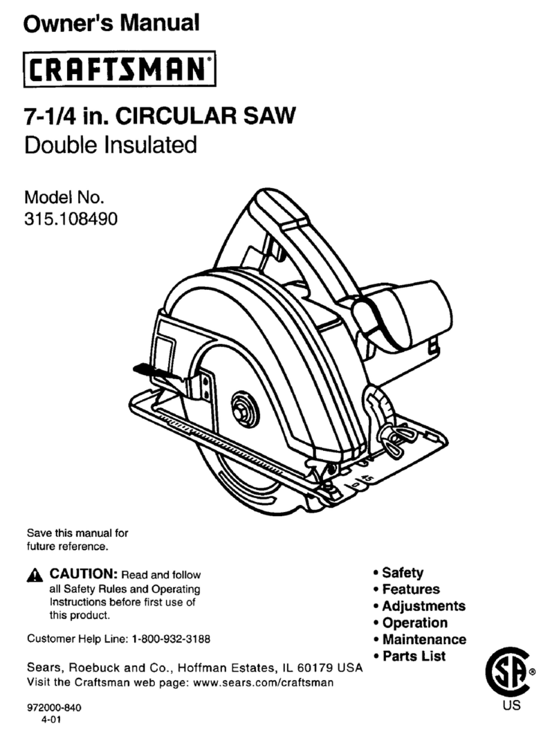 Craftsman 315.10849 User manual