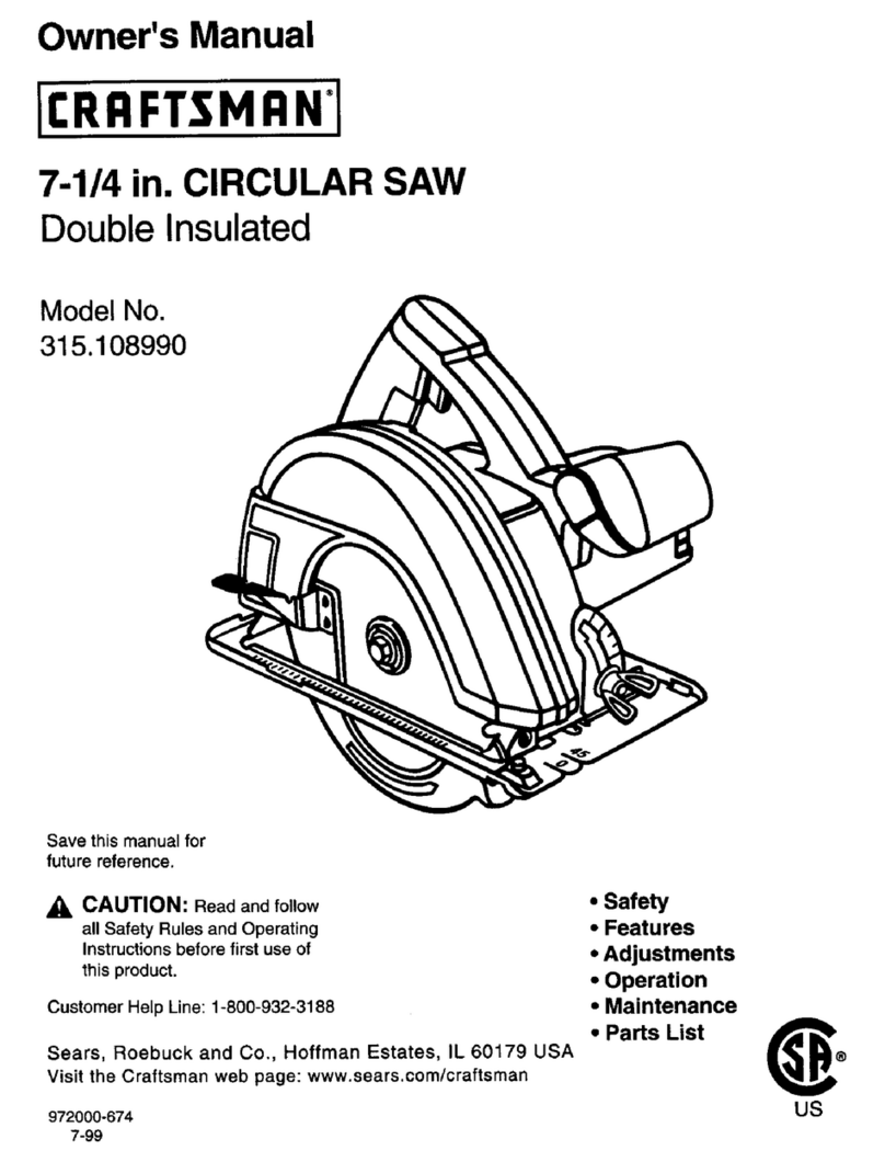 Craftsman 315.10899 owner's manual