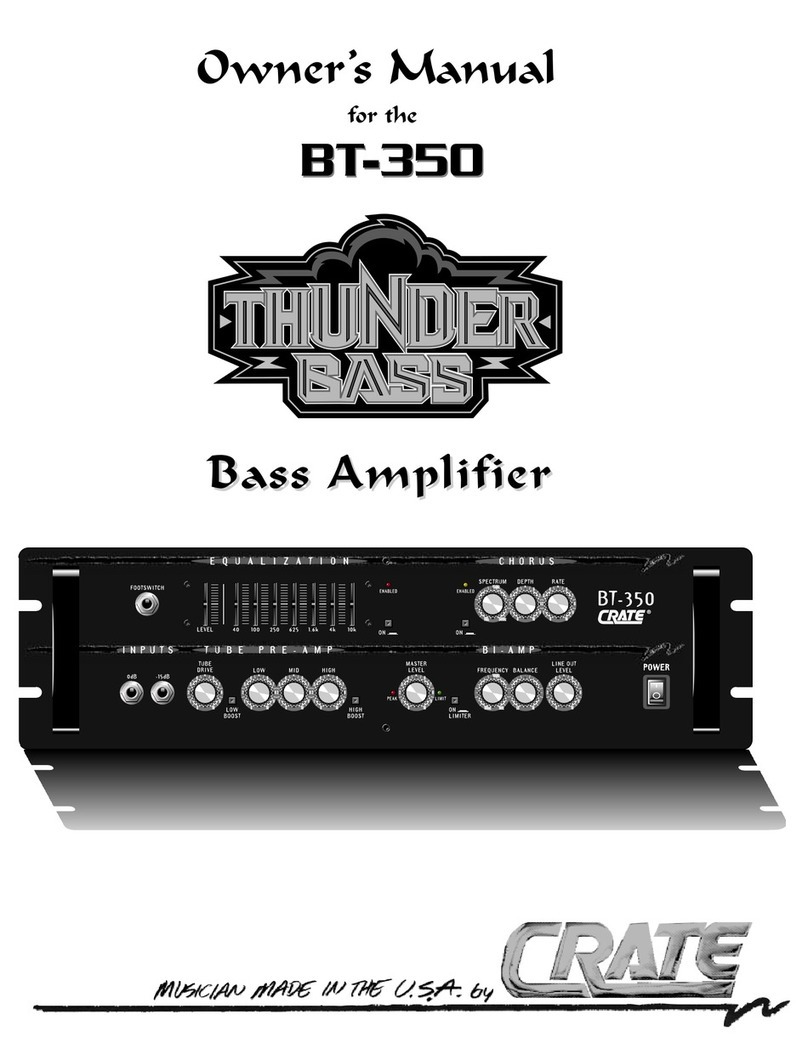 Crate THUNDERBASS BT-350 User manual