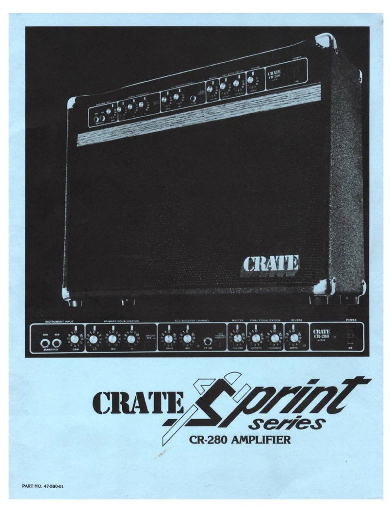 Crate Sprint CR-280 Operating and maintenance manual