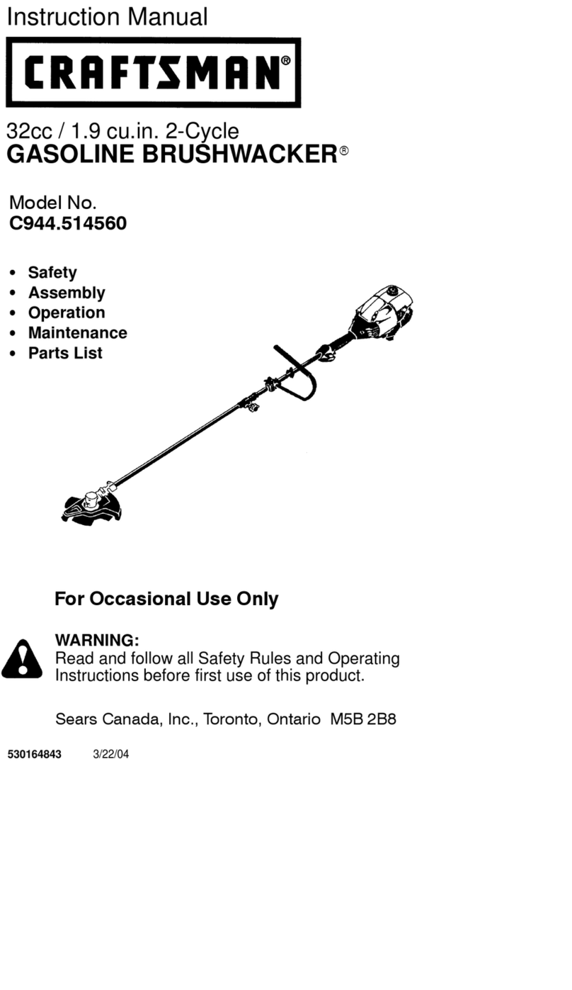 Craftsman BRUSHWACKER C944.514560 instruction manual