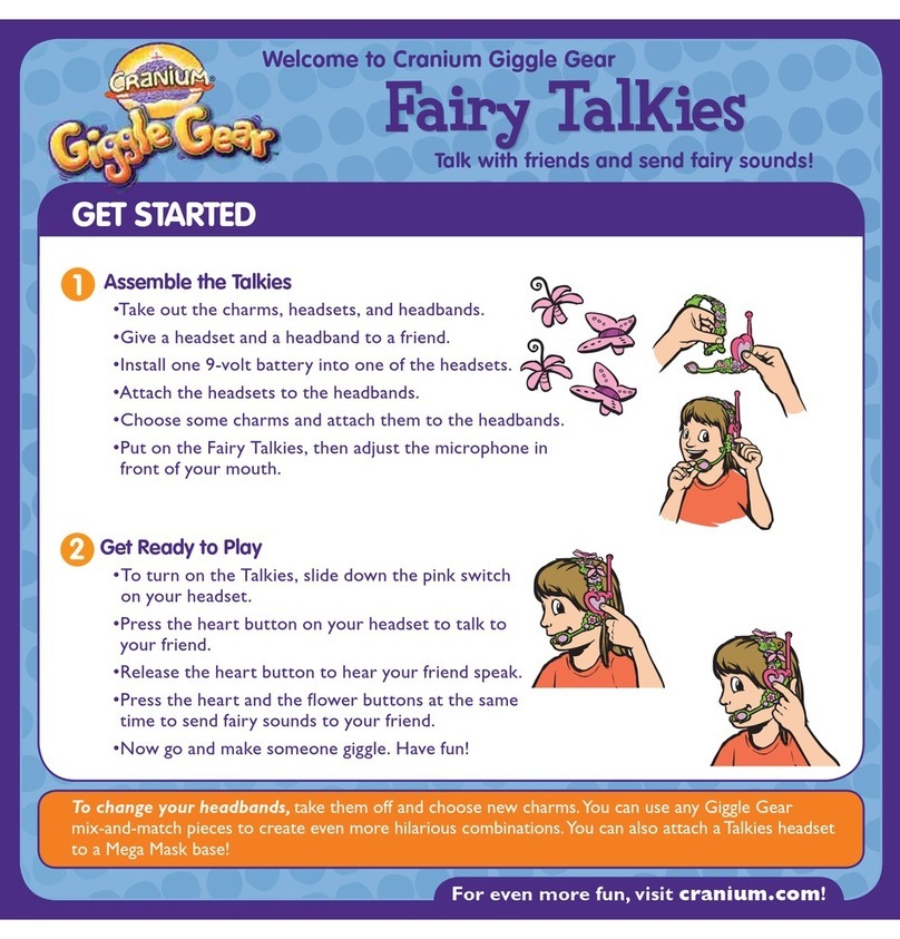 Cranium Giggle Gear Fairy Talkies 303033000 instruction manual