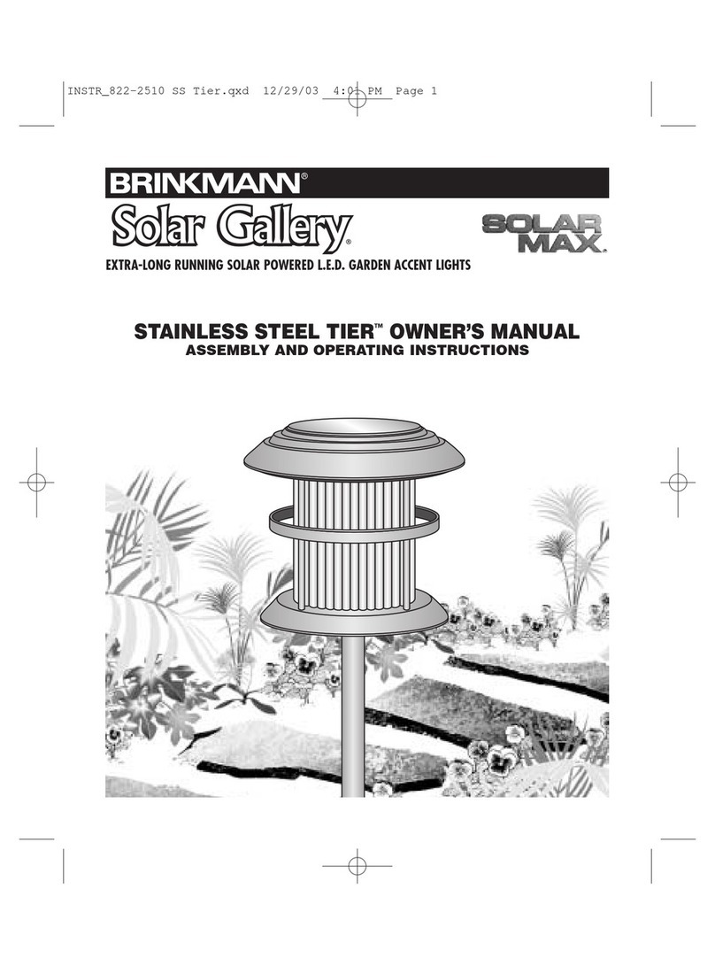 Brinkmann Solar Gallery Stainless Steel Tier User manual