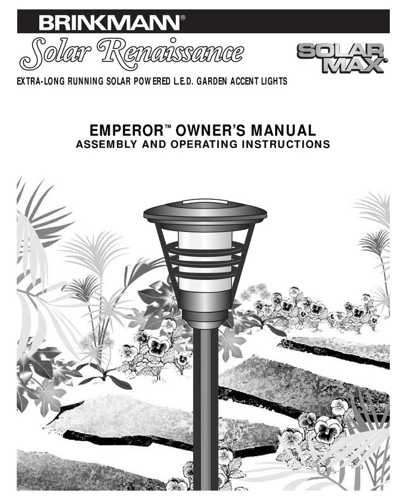 Brinkmann Emperor Solar Garden Accent Lights User manual Brinkmann Emperor Solar Garden Accent Lights User manual