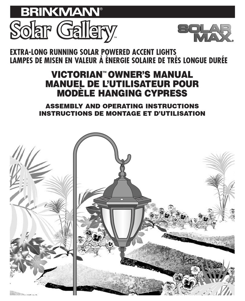 Brinkmann Solar Max 822-B504-2 User manual