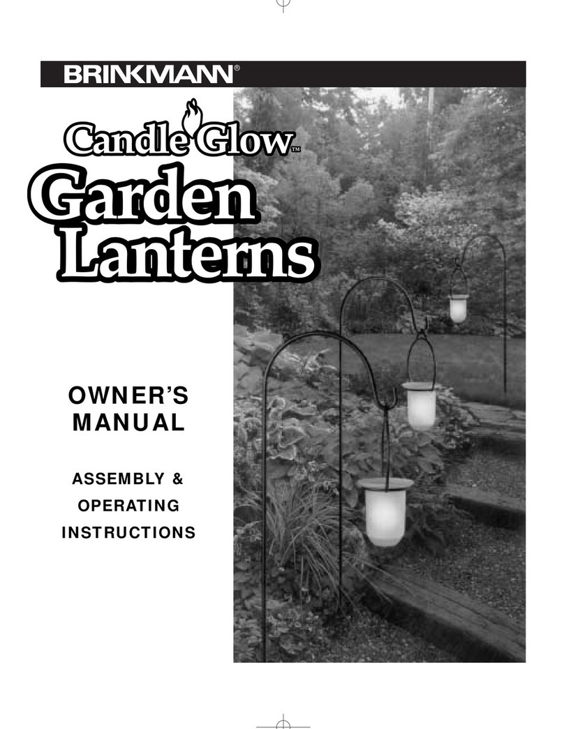 Brinkmann Candle Glow Candle Glow Garden Lanterns owner's manual