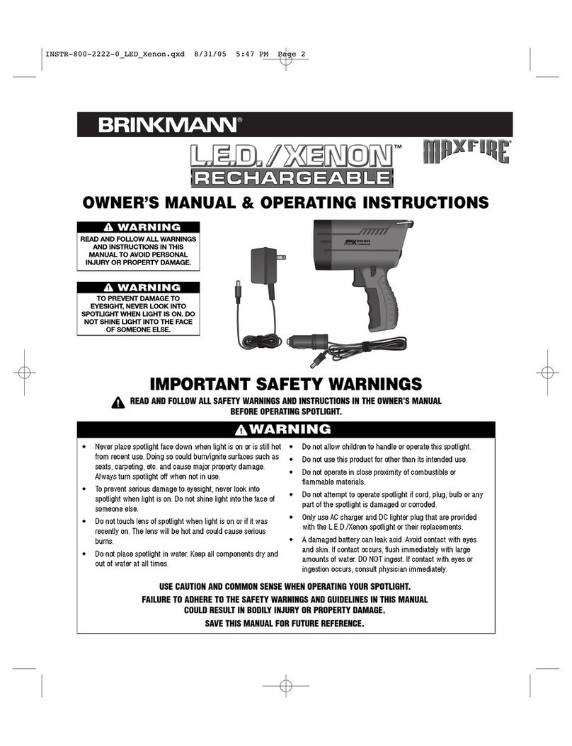 Brinkmann SpotLight Owner's operating manual