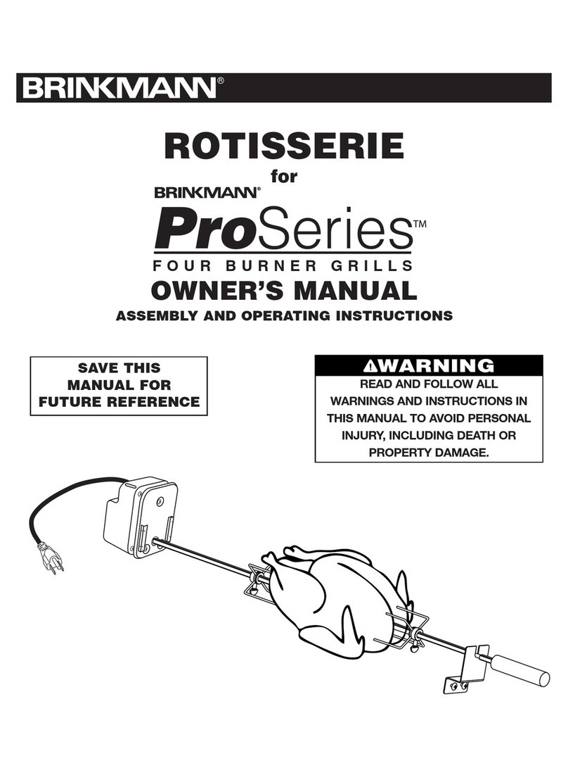 Brinkmann 4 Burner Gas Grill User manual Brinkmann 4 Burner Gas Grill User manual