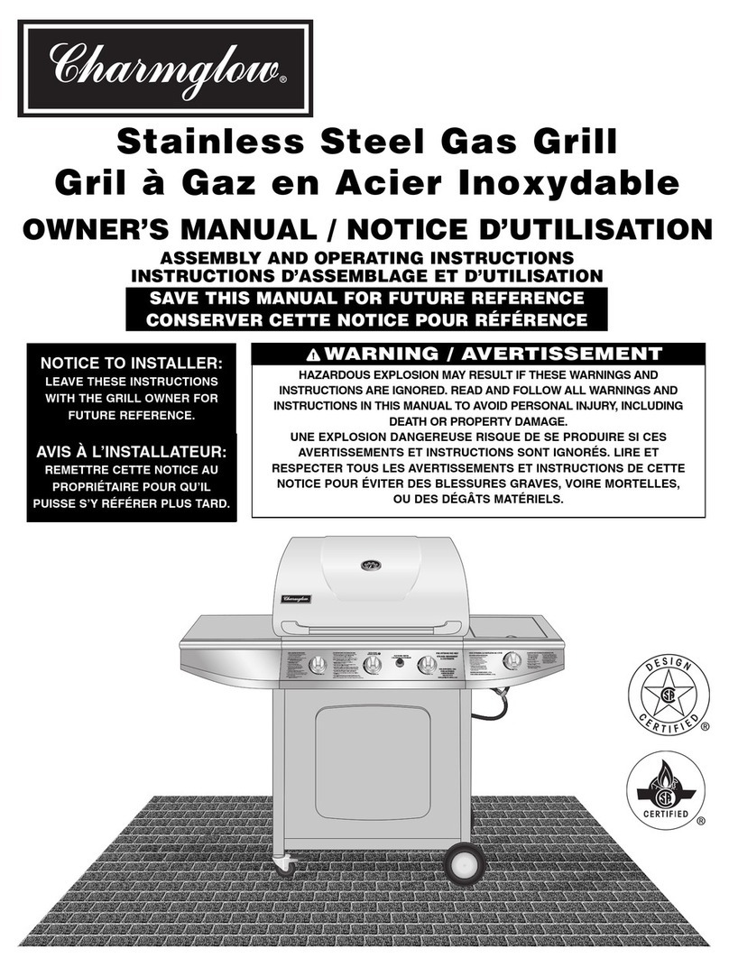 Charmglow Gourmet Series owner's manual