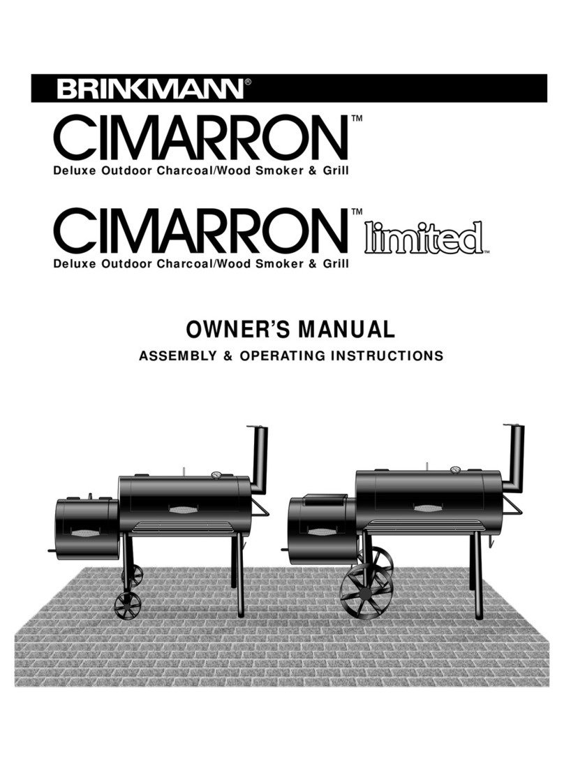 Brinkmann Cimarron Outdoor Charcoal/Wood Smoker &... owner's manual