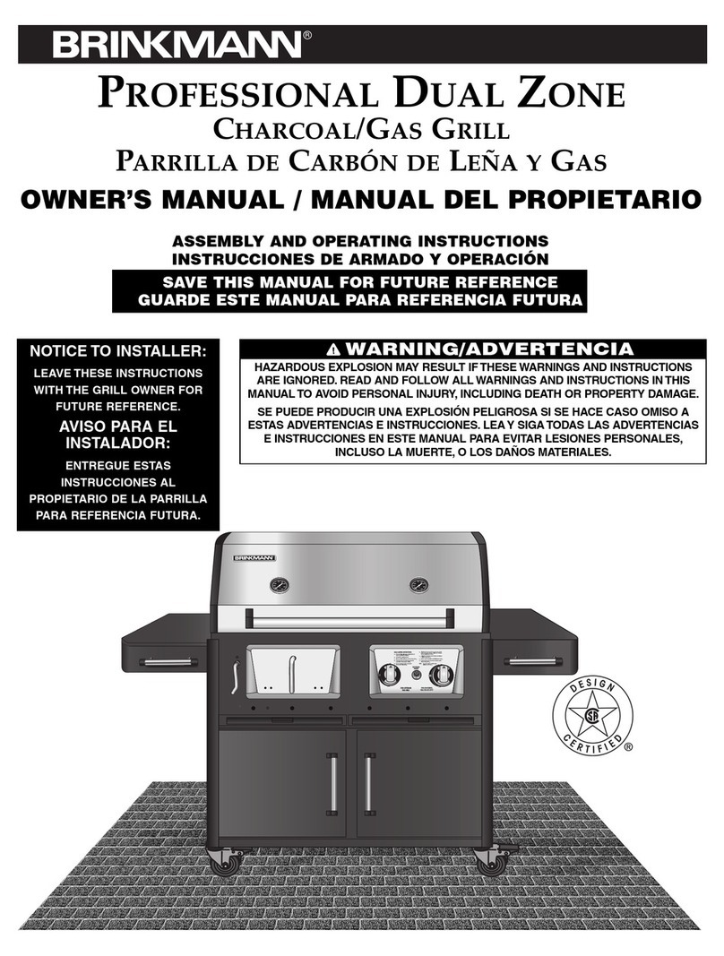Brinkmann Charcoal/Gas Grill User manual