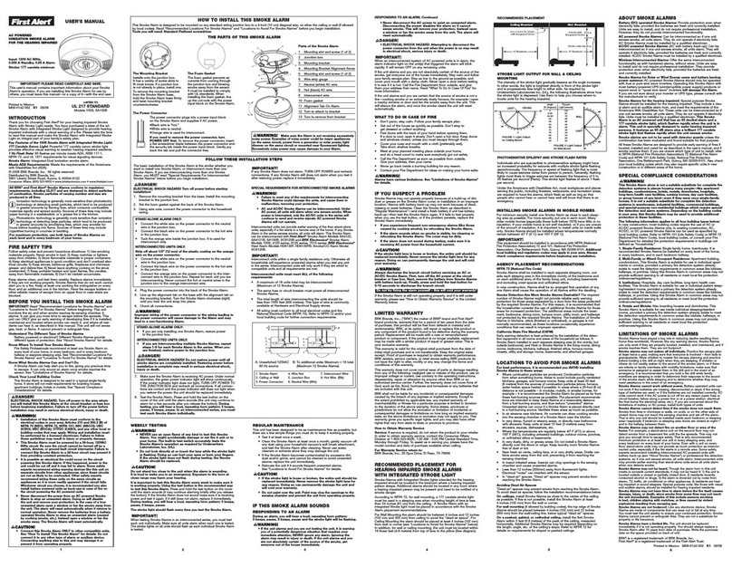 First Alert SA4120 User manual