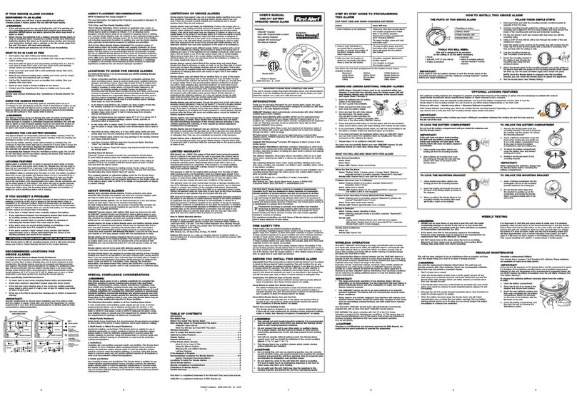 First Alert SA511 user manual