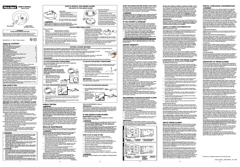 First Alert SA300 User manual