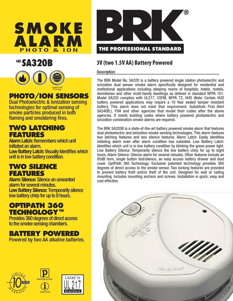 BRK electronic SA320B User manual