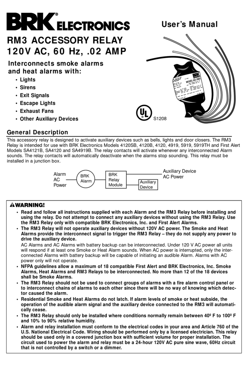 BRK electronic RM3 User manual