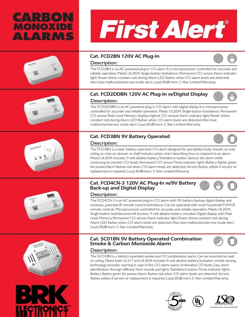 First Alert First Alert SCO1BN Technical specifications