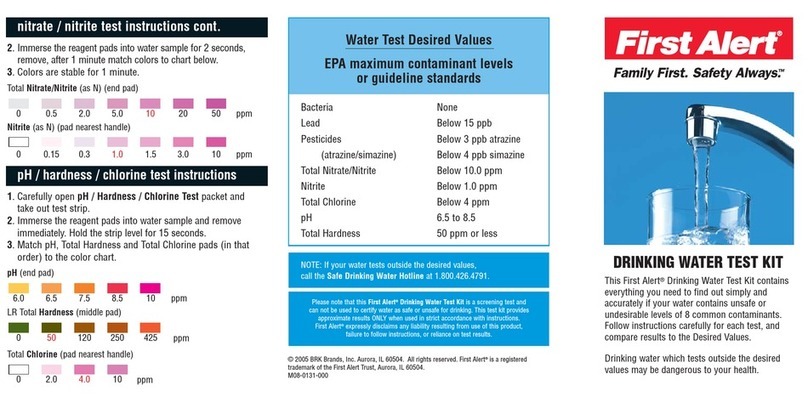 First Alert Drinking Water Test Kit WT1 user manual First Alert Drinking Water Test Kit WT1 user manual