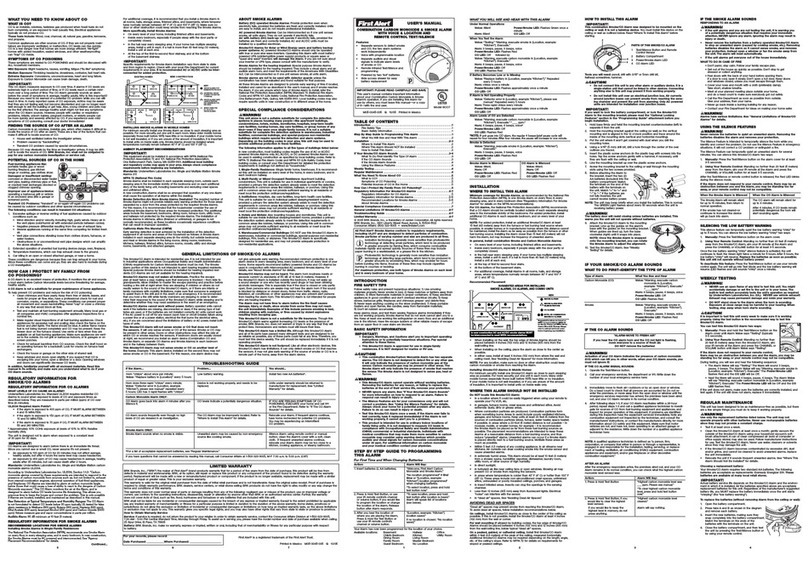 First Alert SCO7B user manual