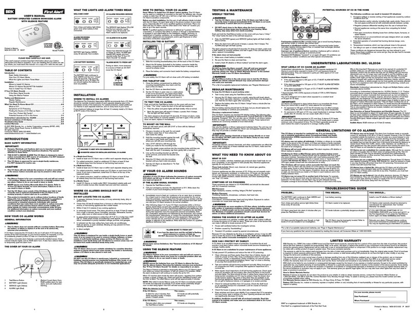 BRK electronic First Alert FCD3N User manual