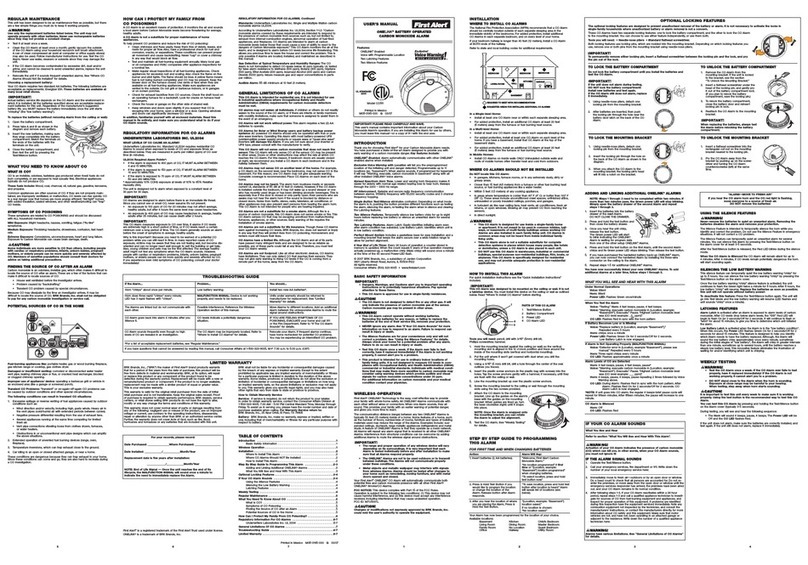 First Alert CO511 User manual