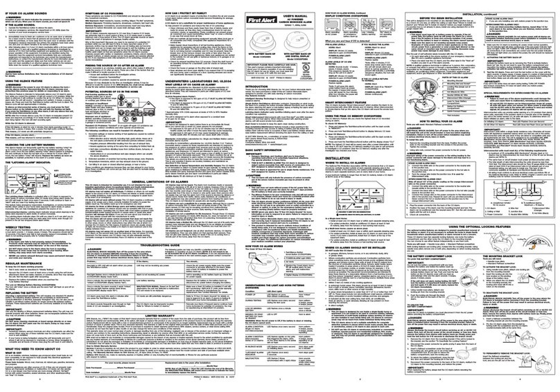 First Alert CO5120PDBN User manual