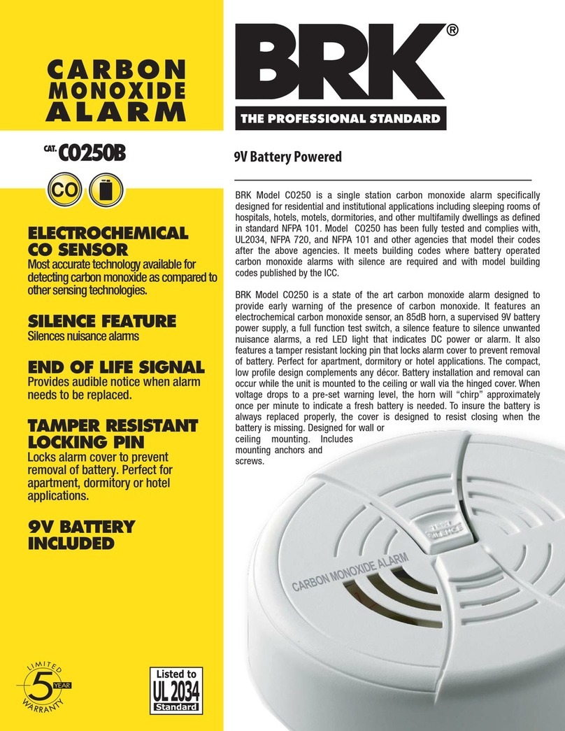 BRK electronic CO250B User manual