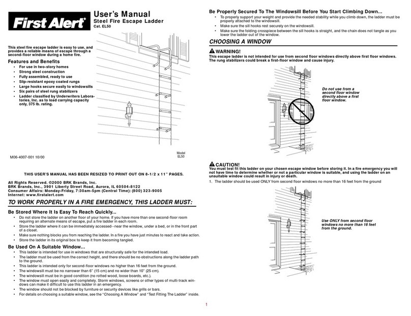 First Alert EL50 user manual First Alert EL50 user manual