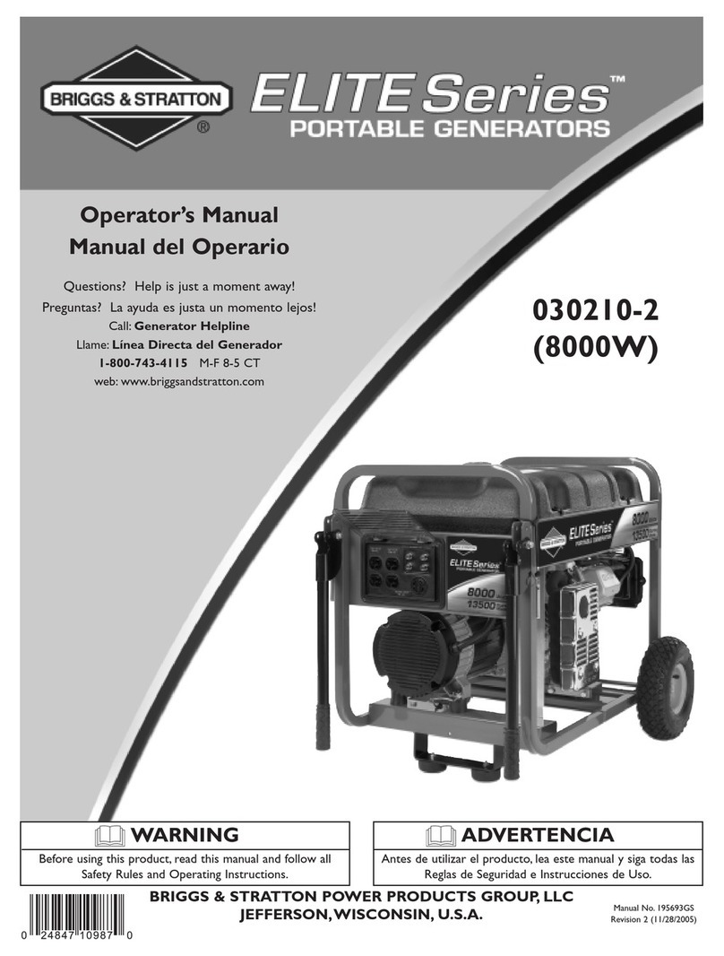 Briggs & Stratton Elite 030210-2 User manual