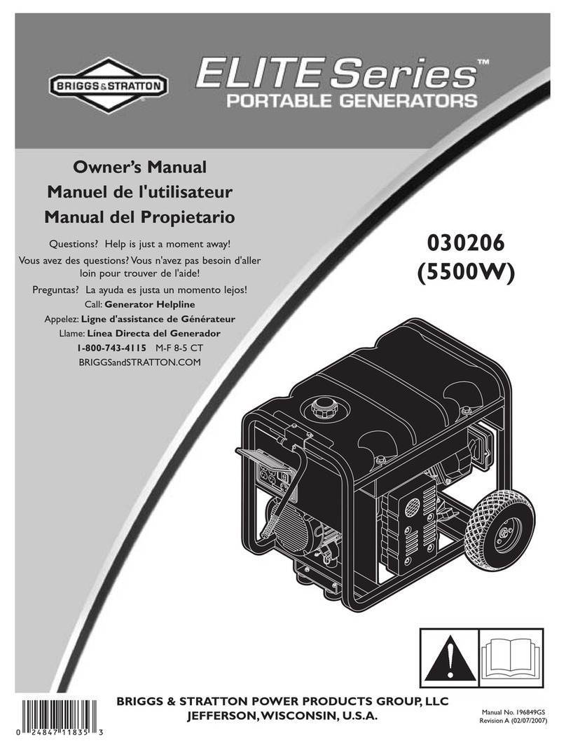 Briggs & Stratton Elite 030206 owner's manual