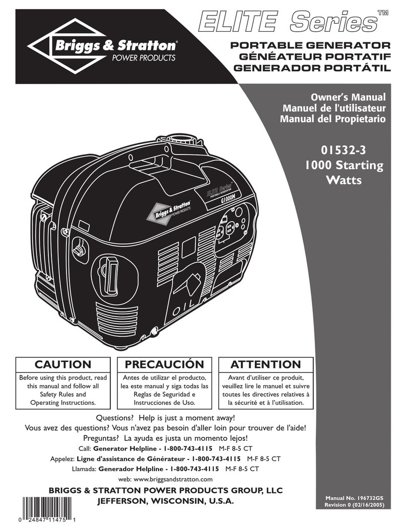 Briggs & Stratton Elite 01532-3 User manual