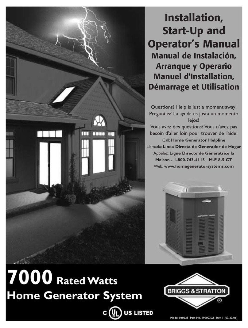 Briggs & Stratton 40221 Installation manual