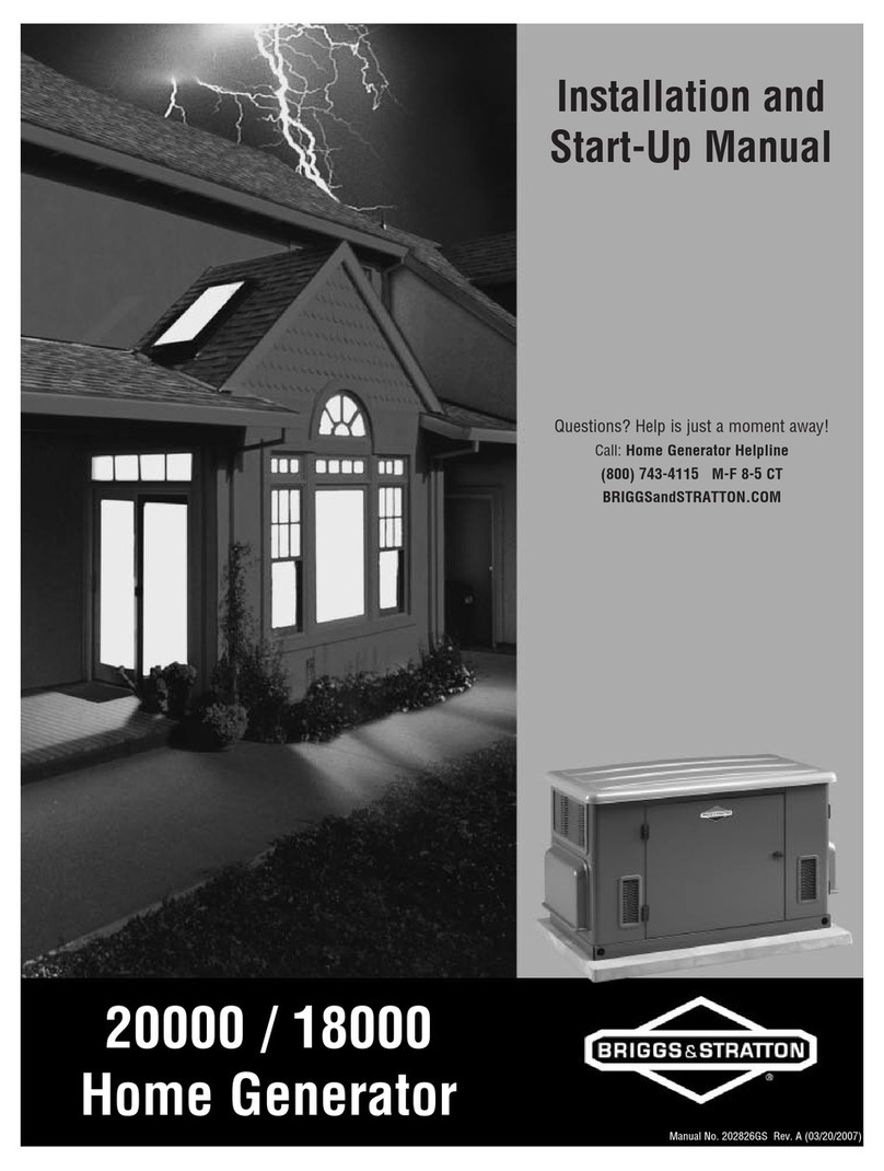 Briggs & Stratton 18000 Installation and operation manual