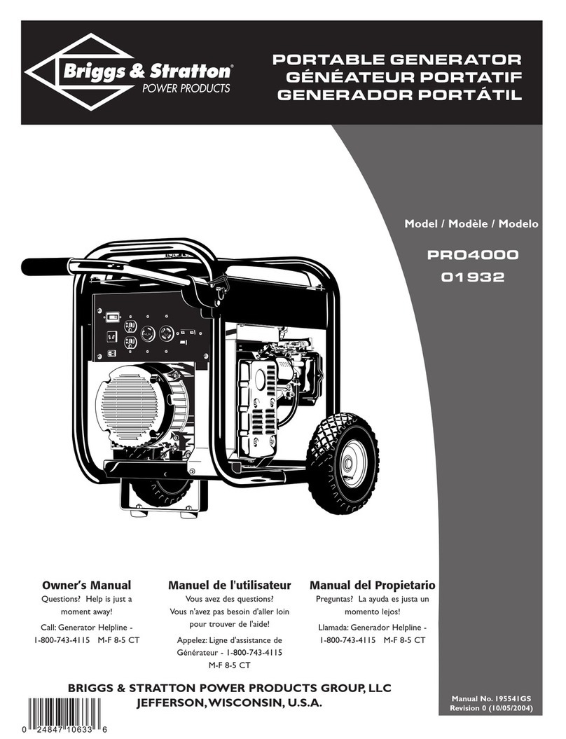 Briggs & Stratton PRO4000 User manual