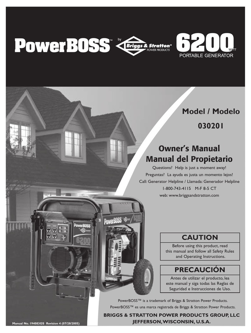 Briggs & Stratton PowerBoss 30201 owner's manual