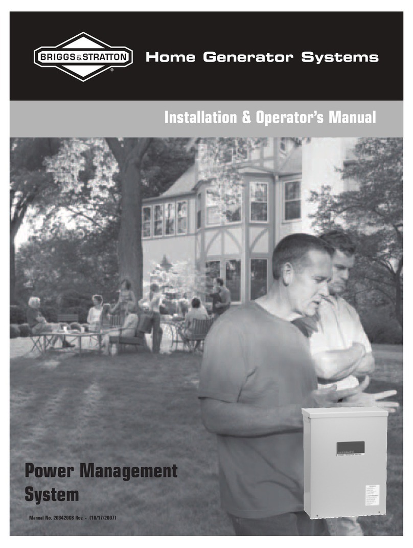 Briggs & Stratton Home Generator User guide