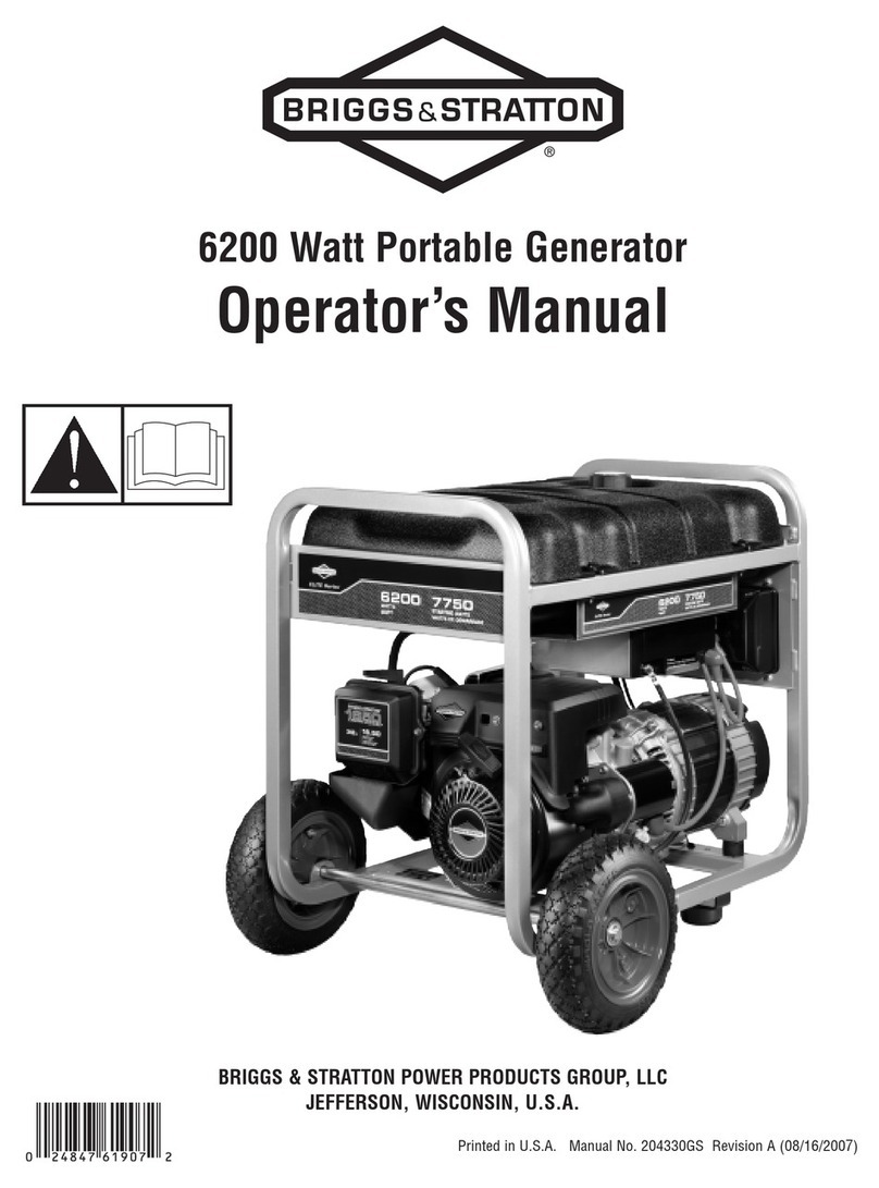 Briggs & Stratton 204330GS User manual Briggs & Stratton 204330GS User manual