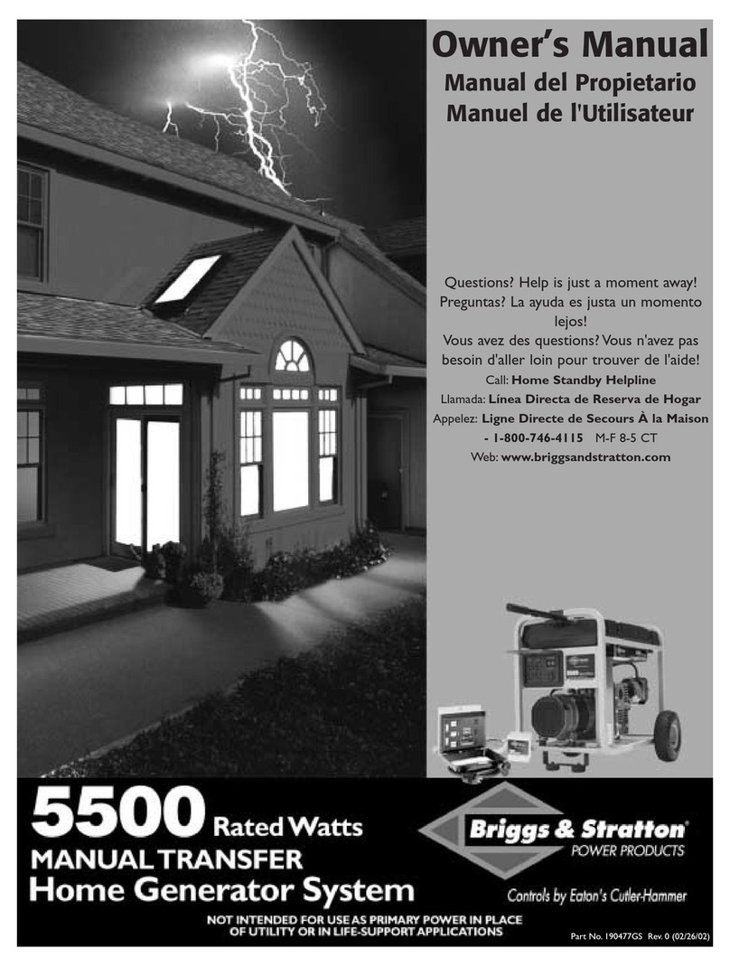 Briggs & Stratton 190477GS User manual