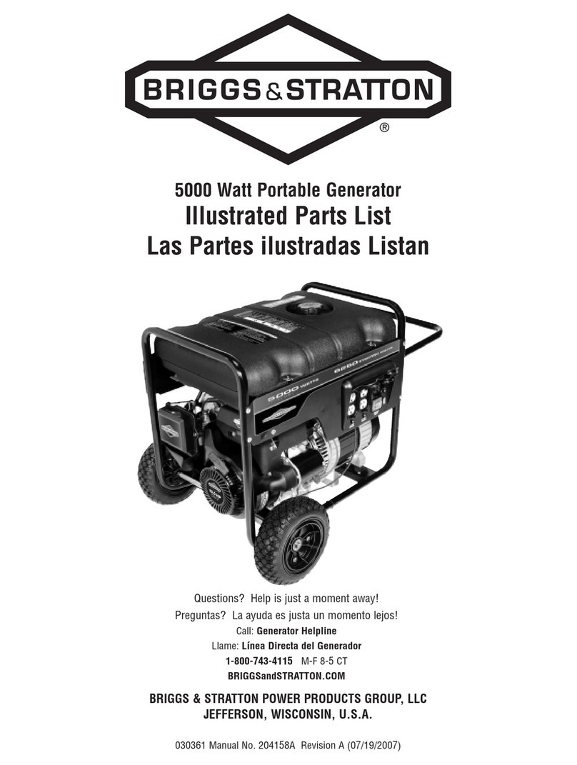 Briggs & Stratton 30361 Illustrated parts list