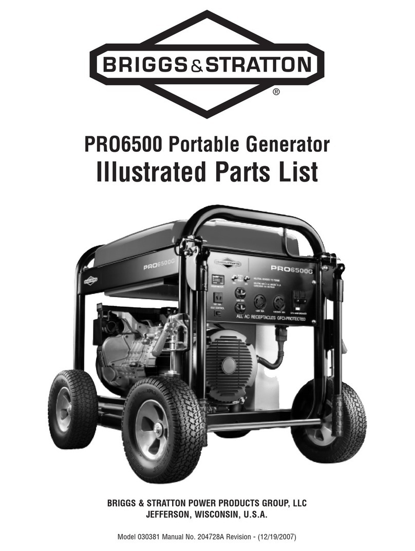 Briggs & Stratton PRO6500 Illustrated parts list