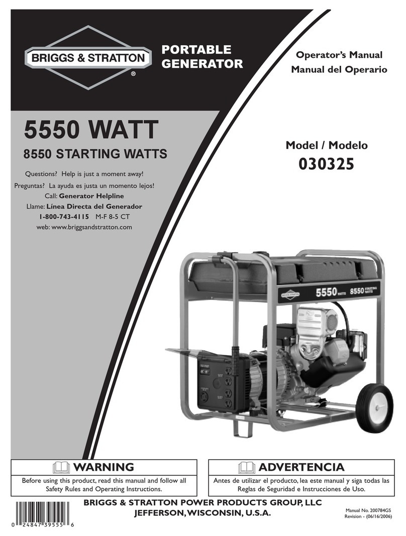 Briggs & Stratton 30325 Operator's manual