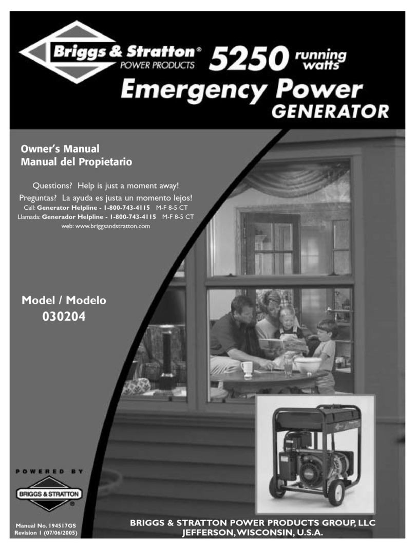 Briggs & Stratton 30204 User manual