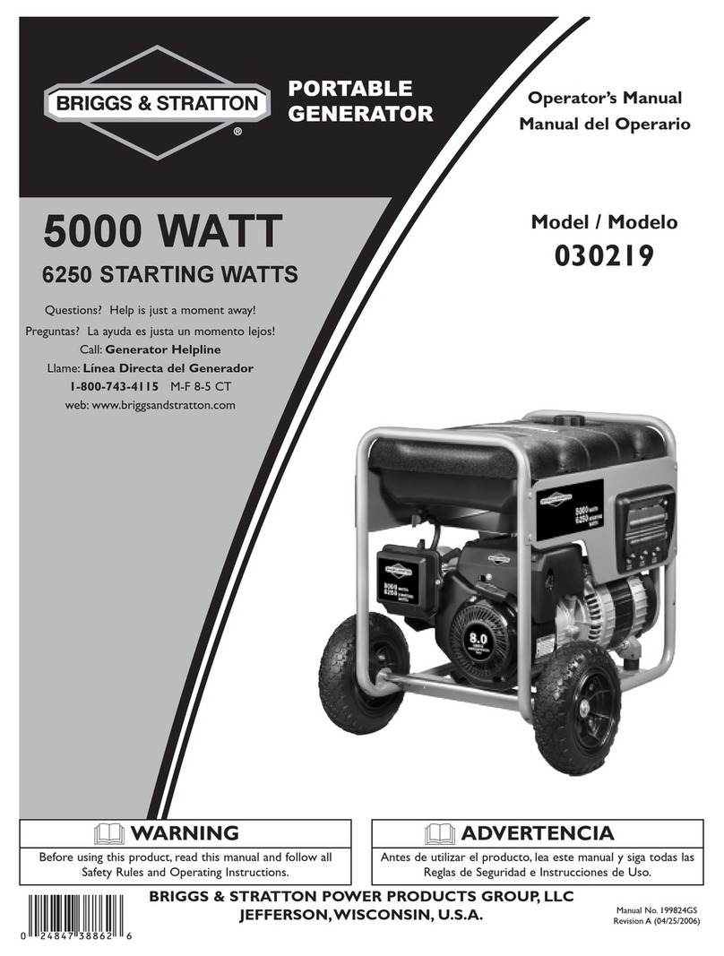 Briggs & Stratton 30219 User manual