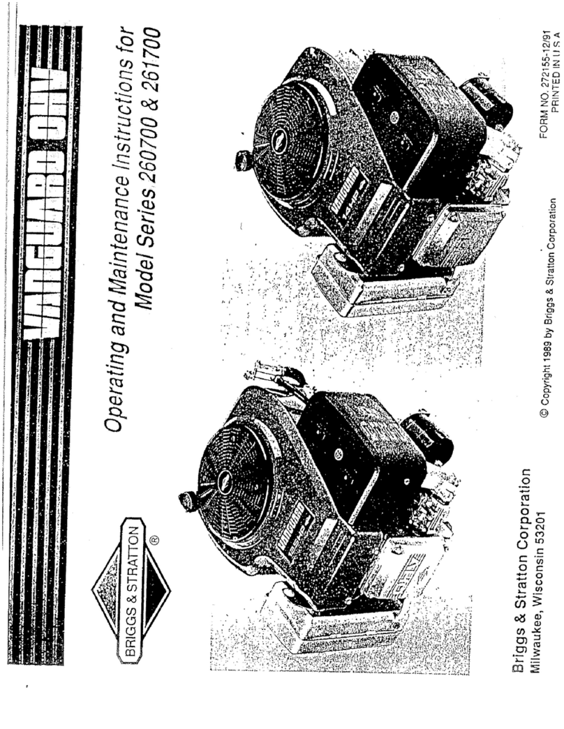 Briggs & Stratton 260700 Operating and maintenance instructions Briggs & Stratton 260700 Operating and maintenance instructions