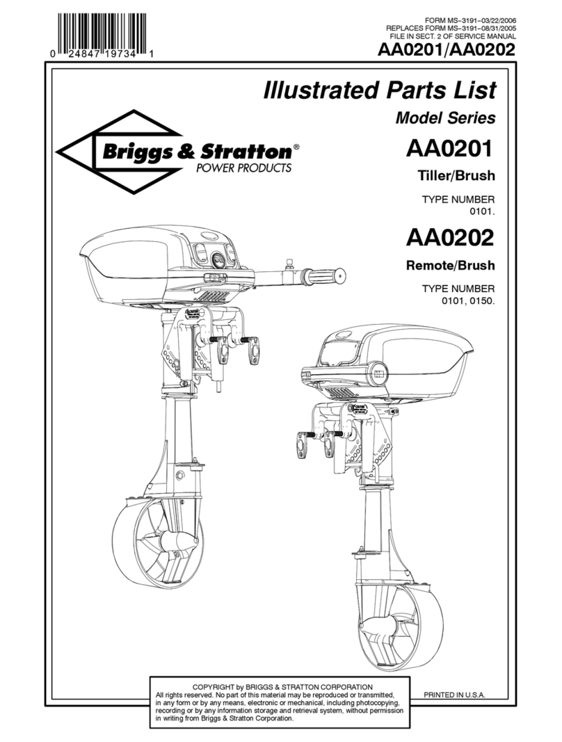 Briggs & Stratton AA0201 Series Illustrated parts list Briggs & Stratton AA0201 Series Illustrated parts list