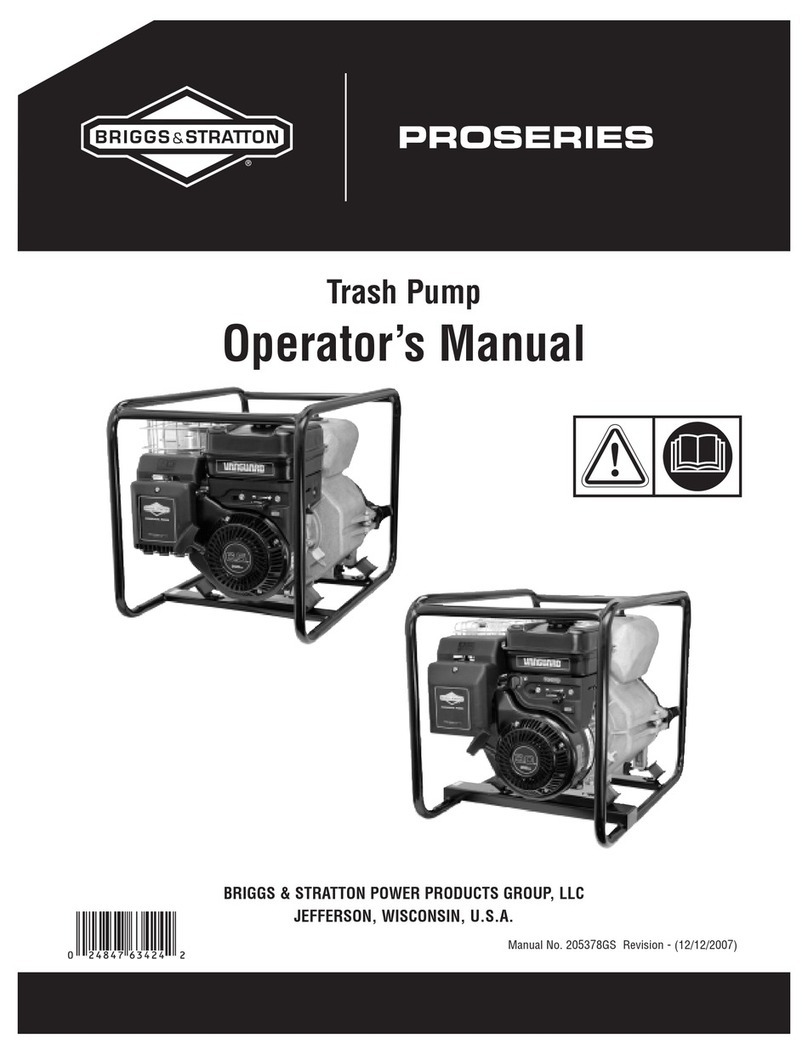 Briggs & Stratton PROSERIES 205378GS User manual Briggs & Stratton PROSERIES 205378GS User manual