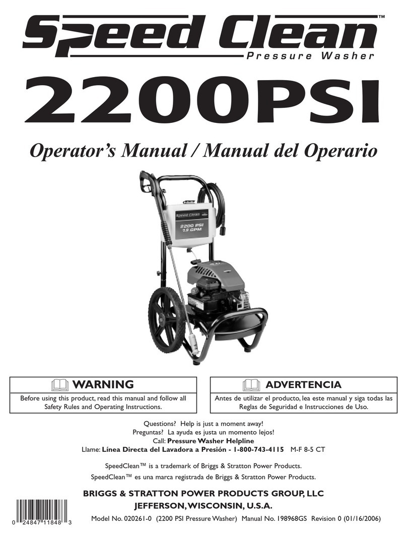 Briggs & Stratton SpeedClean 020261-0 Operator's manual