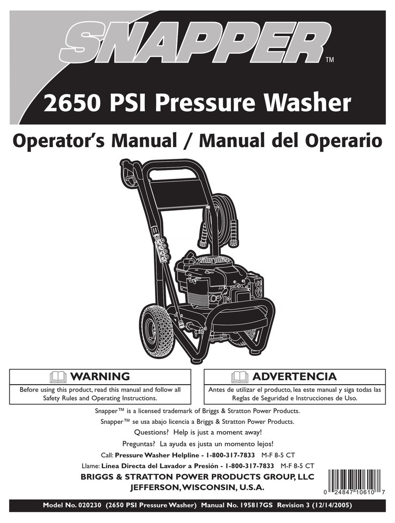 Snapper 2650 PSI User manual