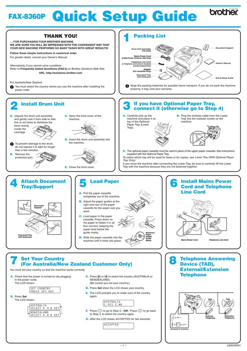 Brother FAX-8360P User manual