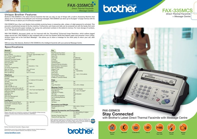 Brother FAX-335MCS User manual